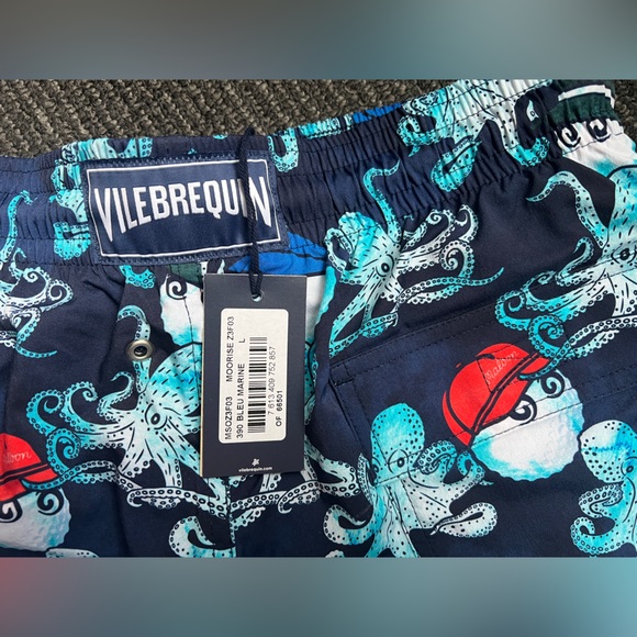 -BLOWOUT $75 firm -  NWT - Vilebrequin x Malbon Moorise Bleu Marine Swim trunks - Picture 4 of 7